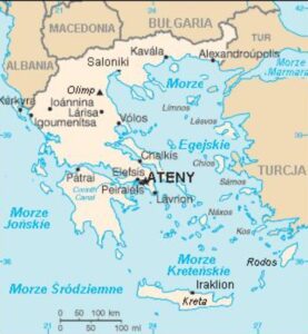 mapa grecji